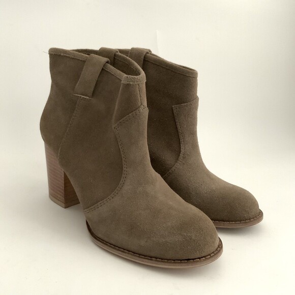 Splendid Bootie Women Size 6.5M Taupe Chelsea Block Heel - Picture 11 of 11